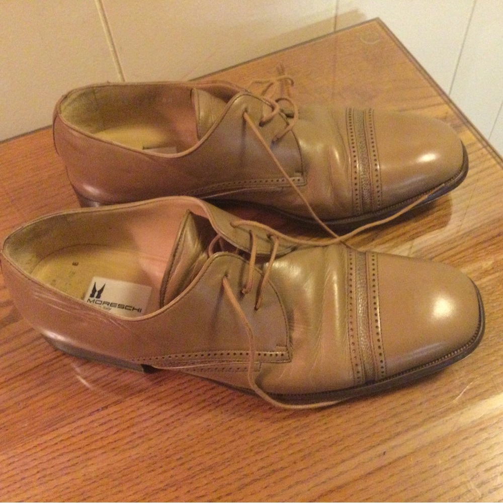 Moreschi Light Brown Oxfords - Picture 3 of 8
